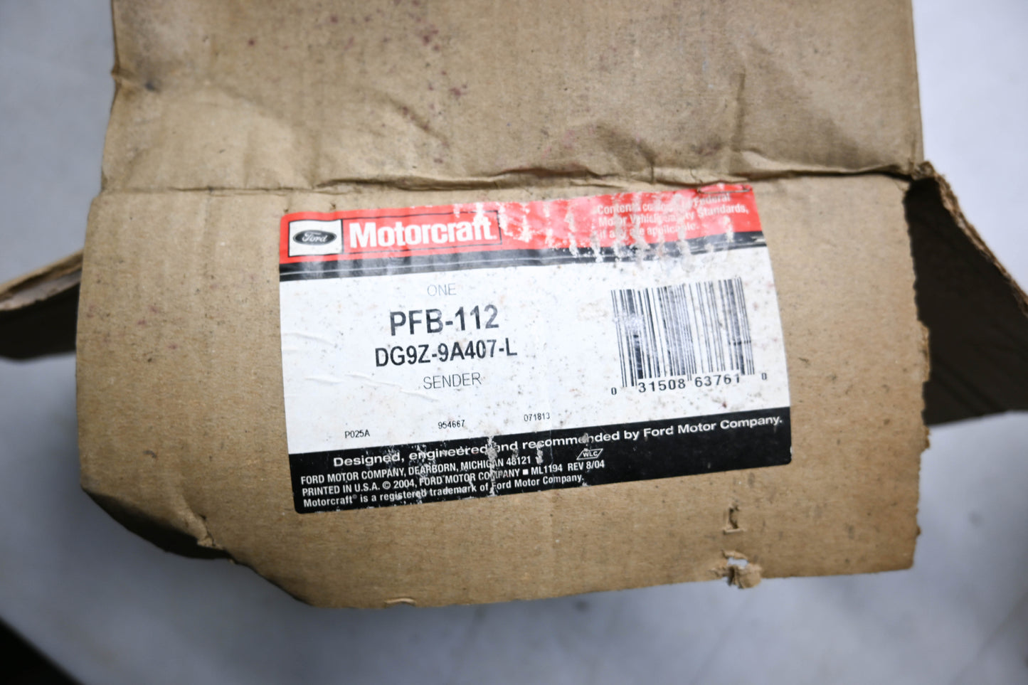 New OEM Motorcraft PFB-112, DG9Z-9A407-L Fuel Pump Assembly NOS