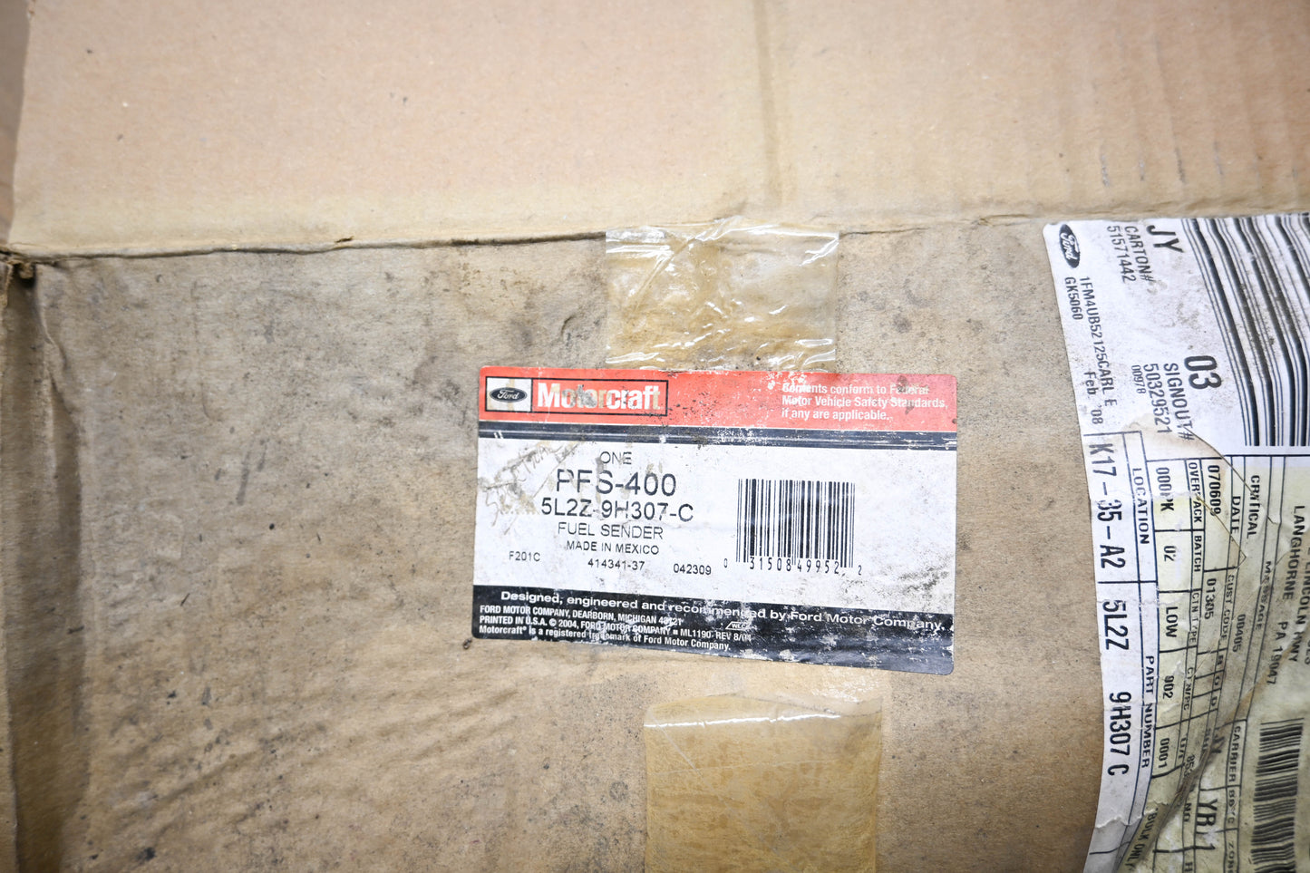 New OEM Motorcraft PFS-400, 5L2Z-9H307-C, 5L2U-9H307-AA Fuel Pump Assembly NOS