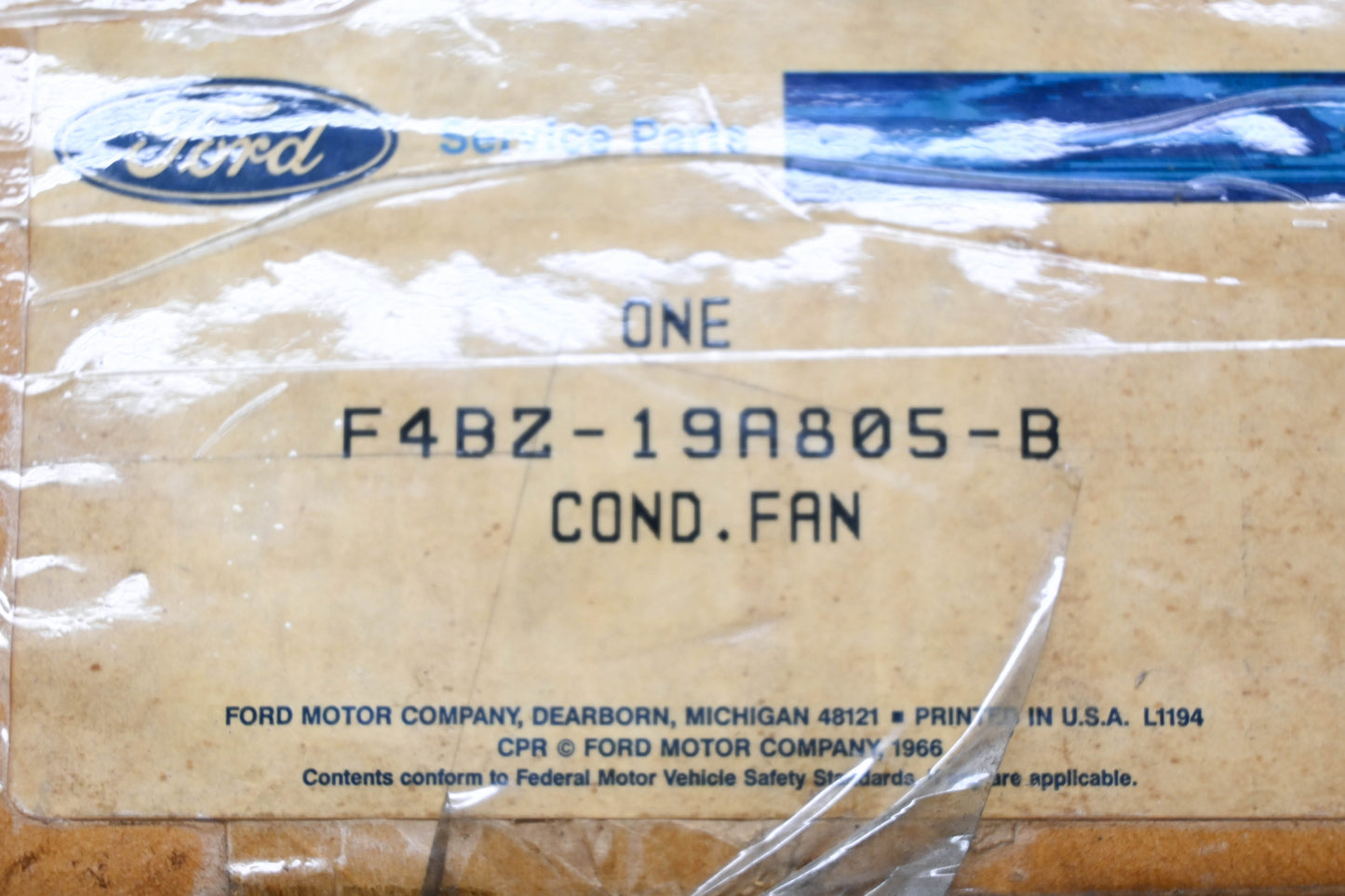 New OEM Ford F4BZ-19A805-B Condenser Fan NOS