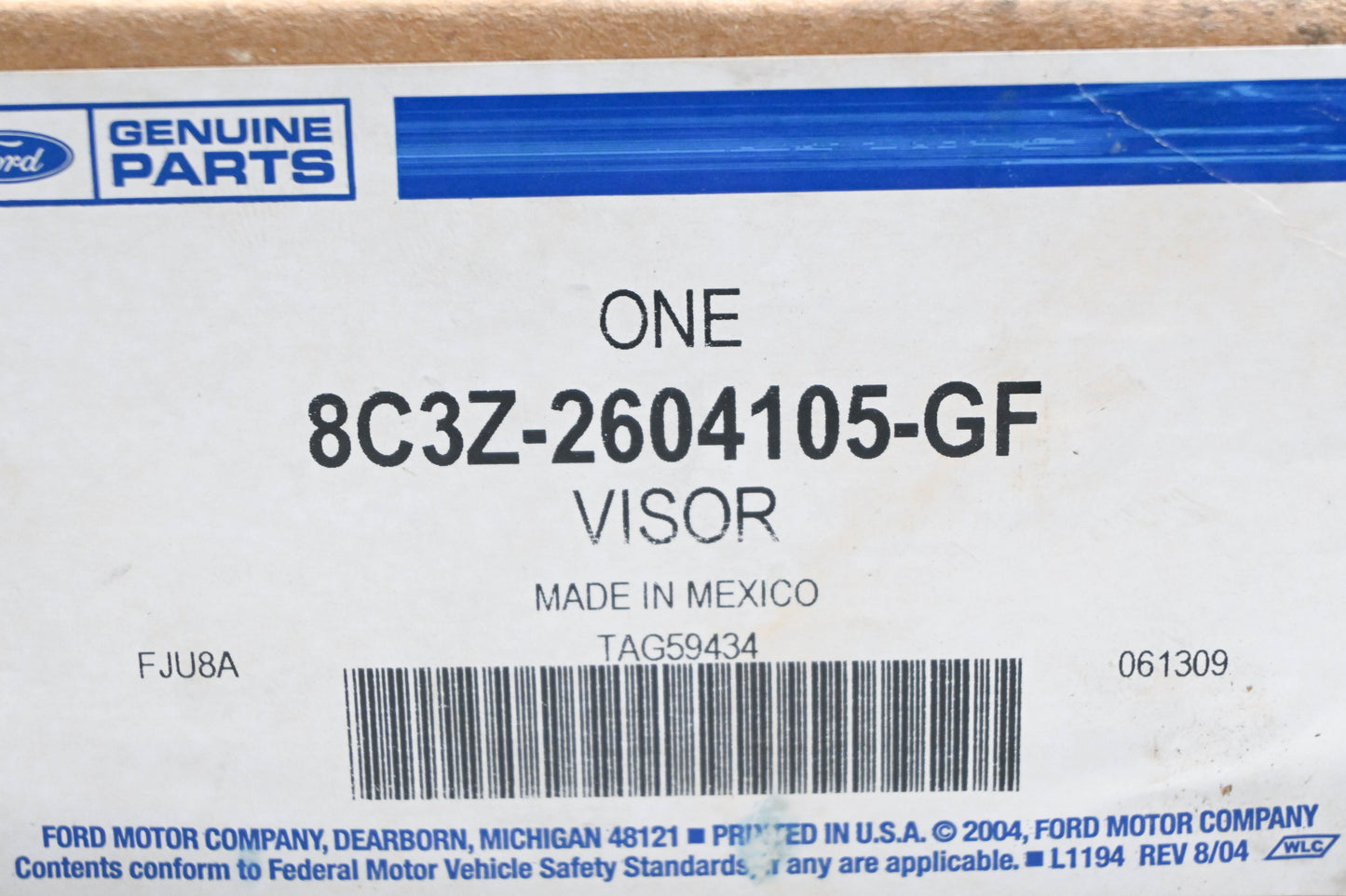 New OEM Ford 8C3Z-2604105-GF Sun Visor Assembly Black NOS