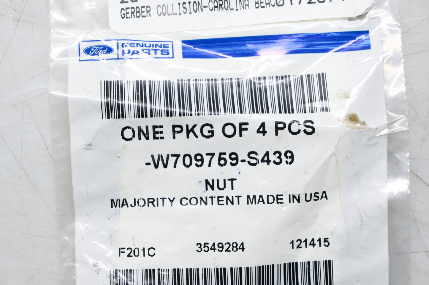 New OEM Ford W709759-S439 U Nuts Qty 4 NOS
