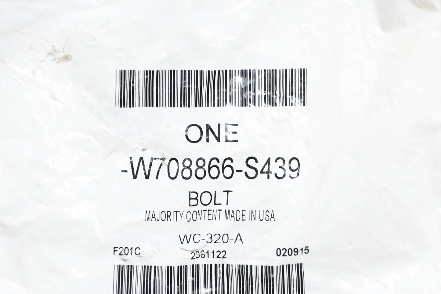 New OEM Ford W708866-S439 Bolt NOS
