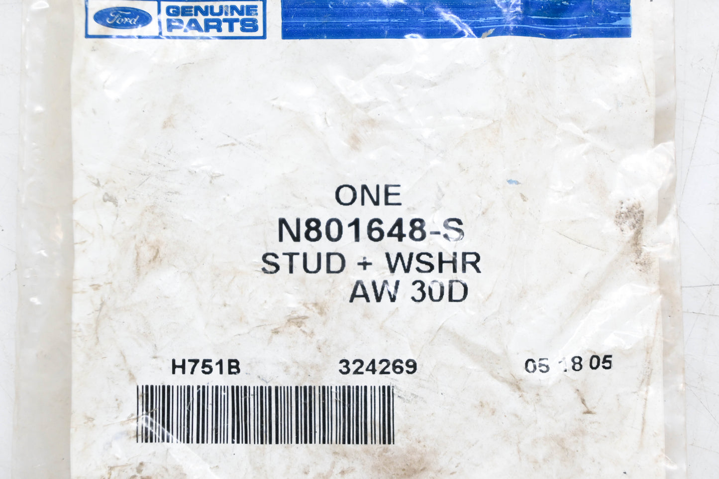 New OEM Ford N801648-S Stud & Washer NOS