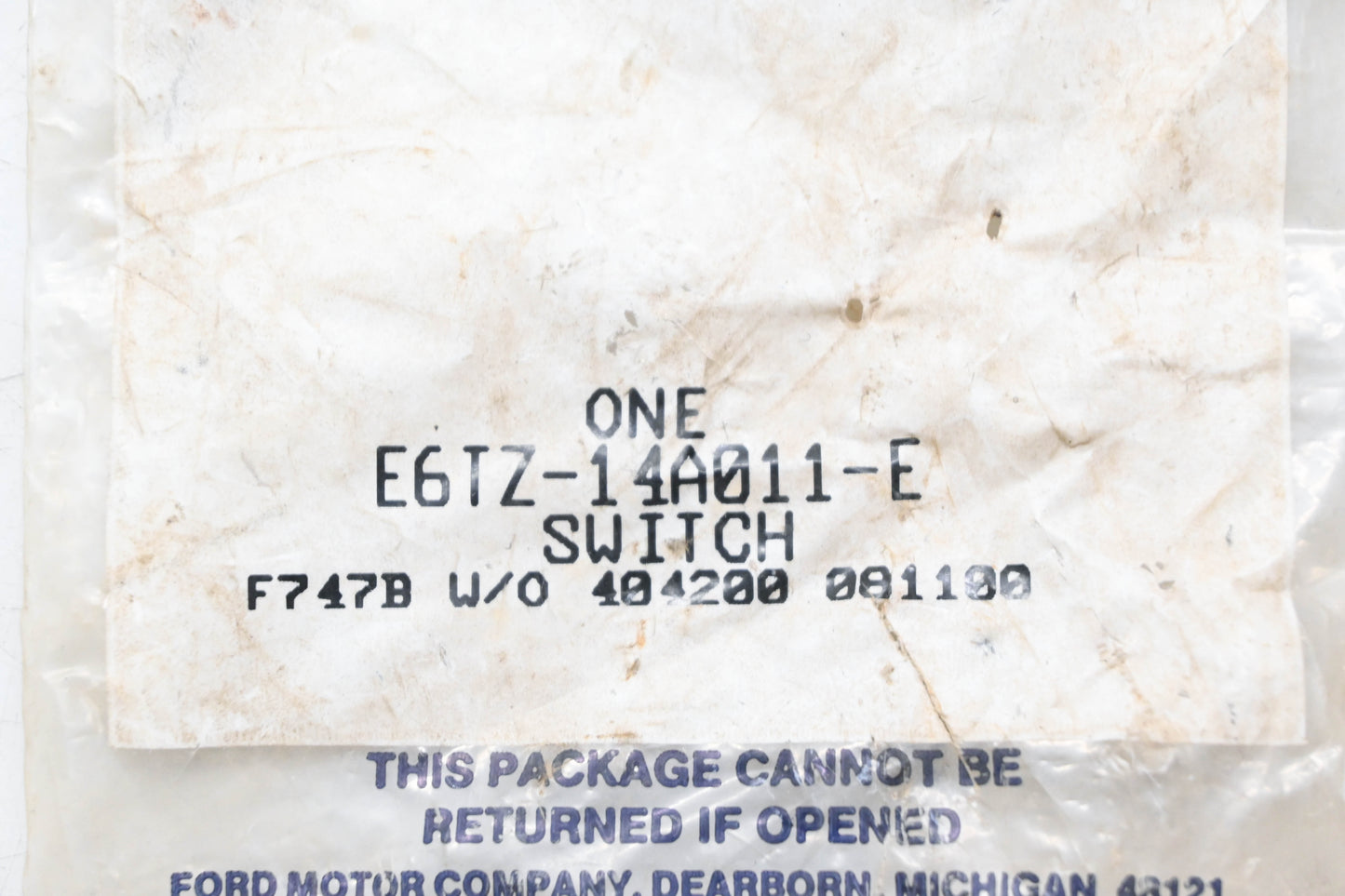 New OEM Ford E6TZ-14A011-E Door Switch NOS