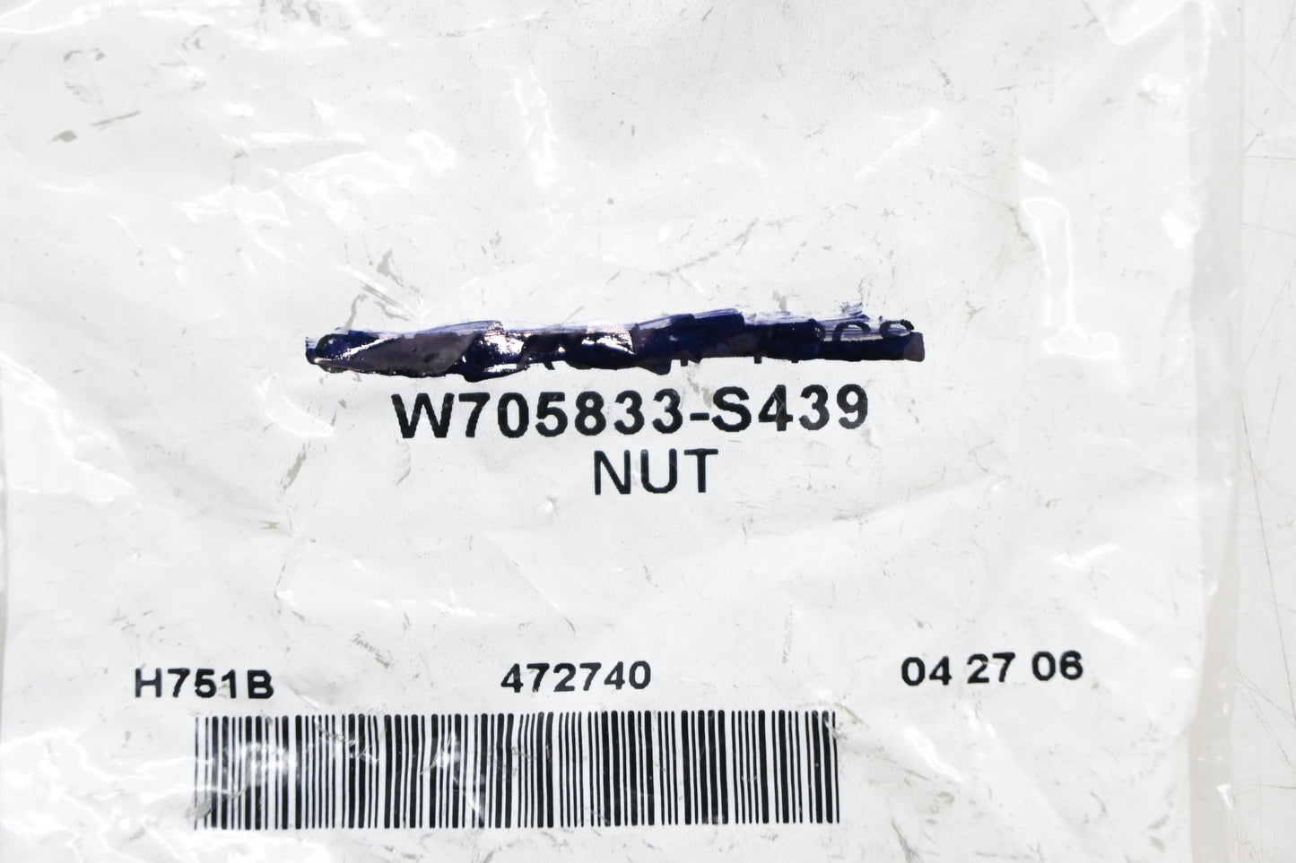 New OEM Ford W705833-S439 Hex Castle Nut NOS