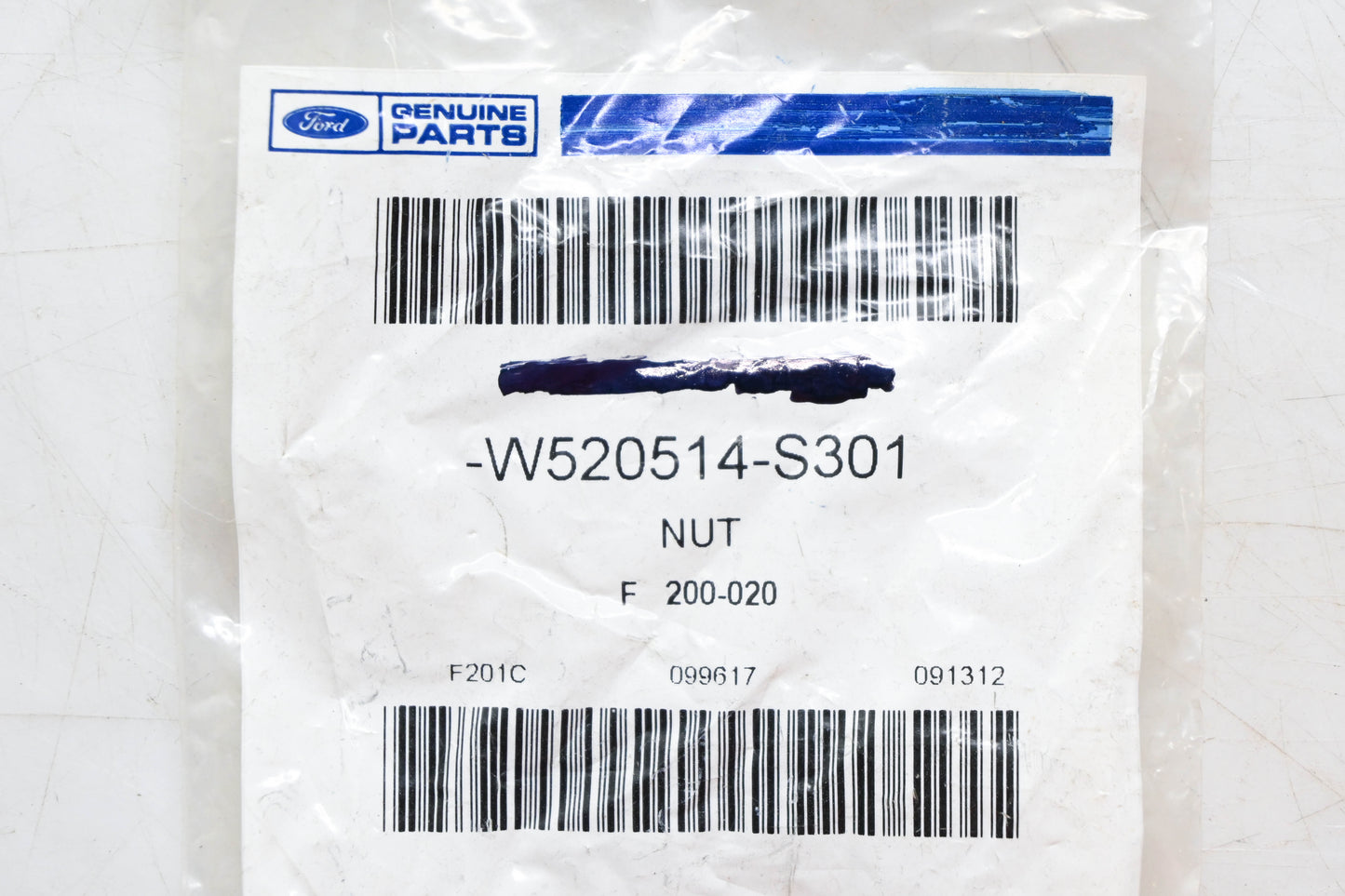 New OEM Ford W520514-S301 Hex Flange Nut NOS