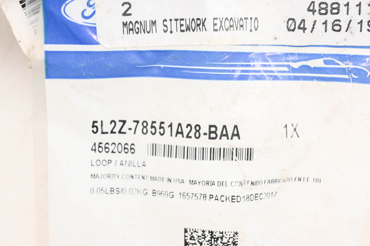 New OEM Ford 5L2Z-78551A28-BAA Roof Rack Rail Loop NOS