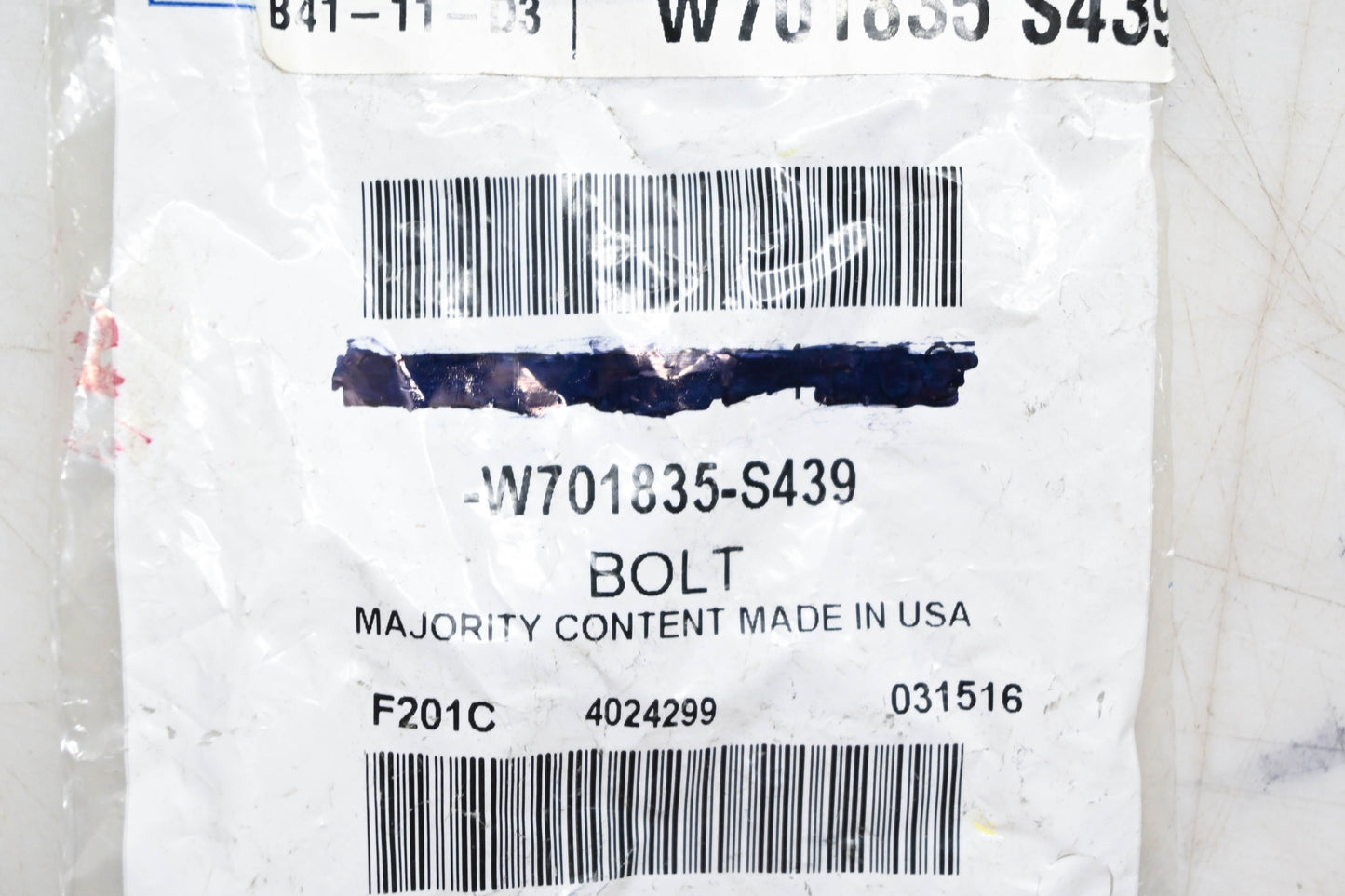 New OEM Ford W701835-S439 Battery Tray Bolt NOS