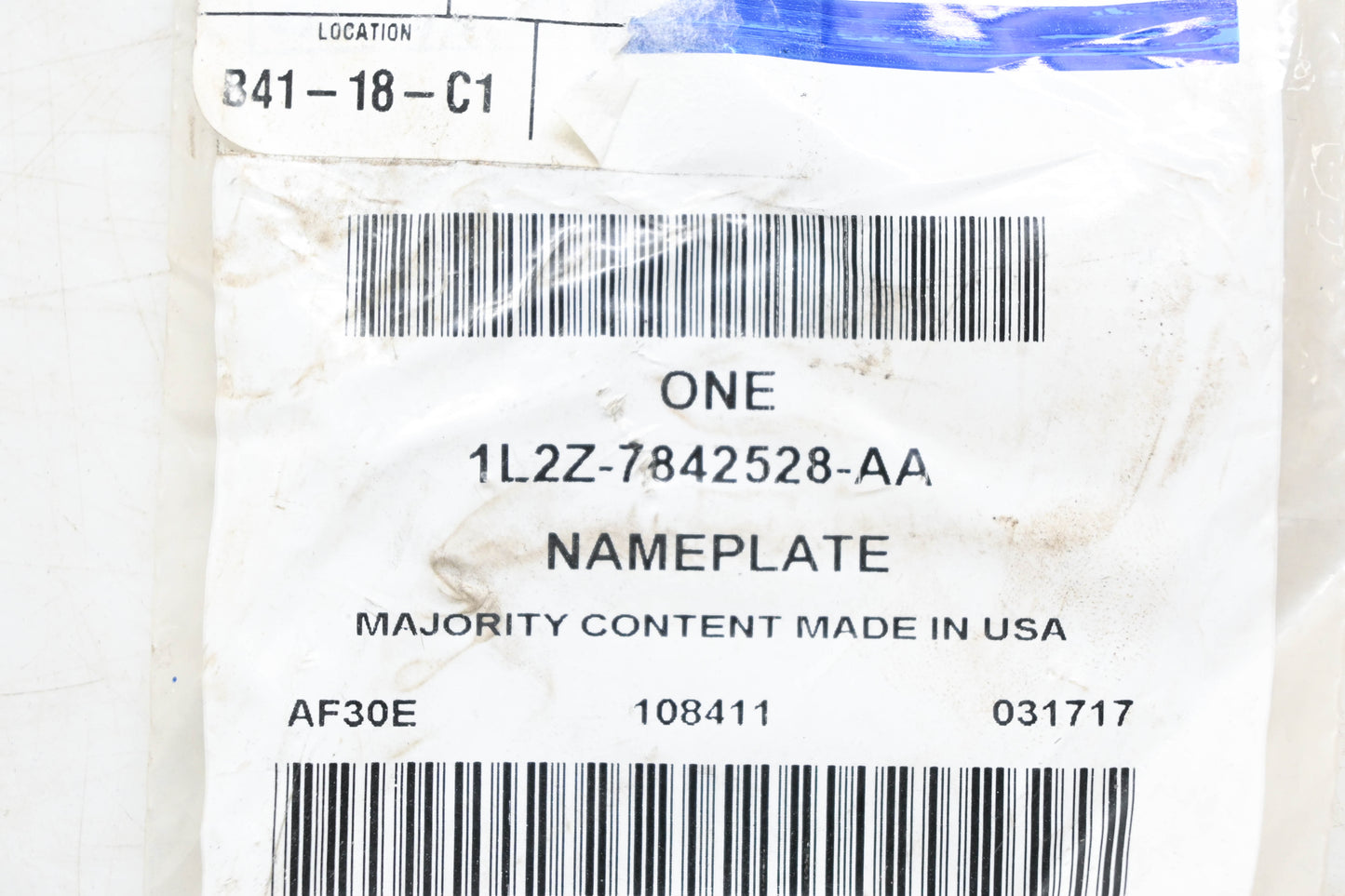 New OEM Ford 1L2Z-7842528-AA Tailgate Nameplate NOS