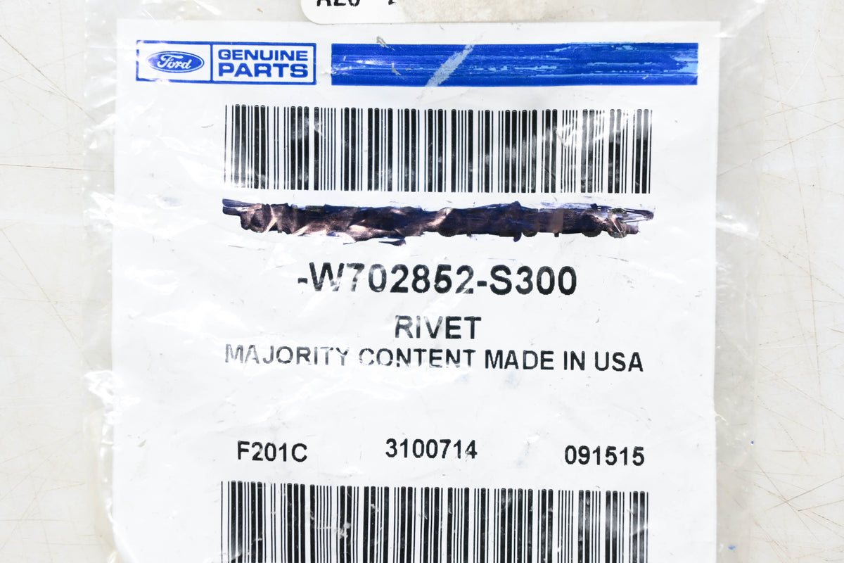 New OEM Ford W702852-S300, W702852S300 Rivets Qty 5 NOS