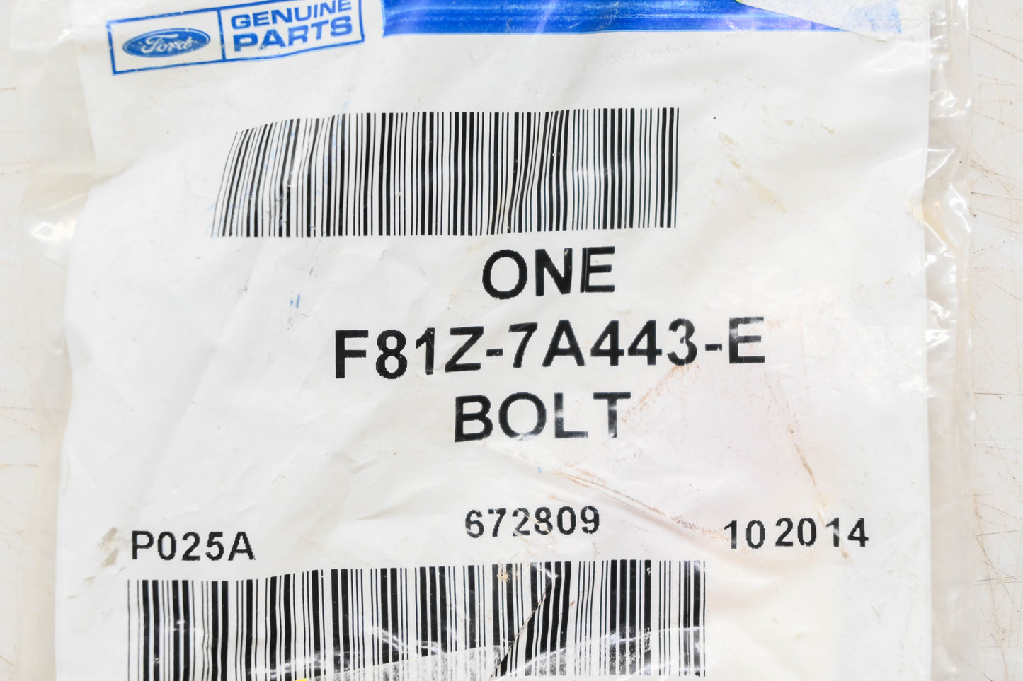 New OEM Ford F81Z-7A443-E Hex Head Bolt NOS