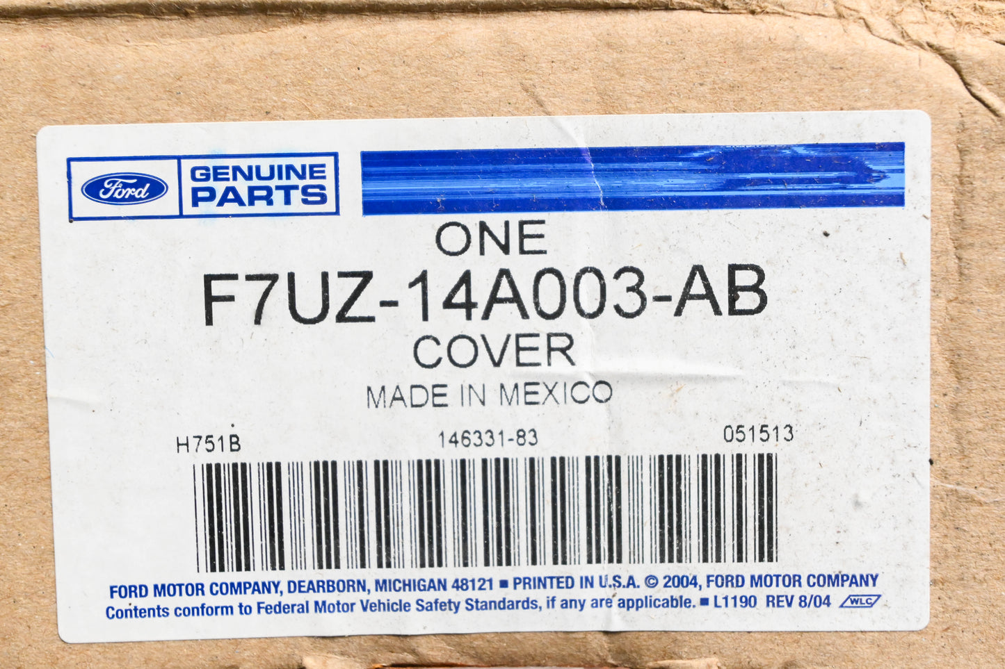 New OEM Ford F7UZ-14A003-AB Fuse Box Cover NOS