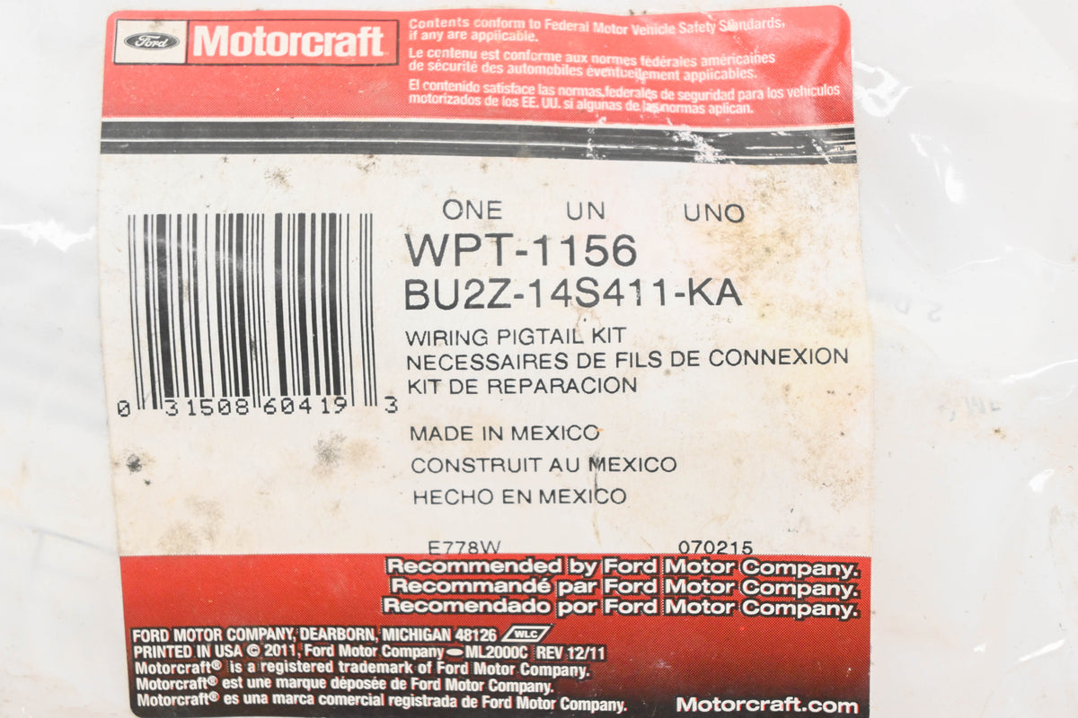 New OEM Motorcraft WPT-1156, BU2Z-14S411-KA Wiring Pigtail Kit NOS