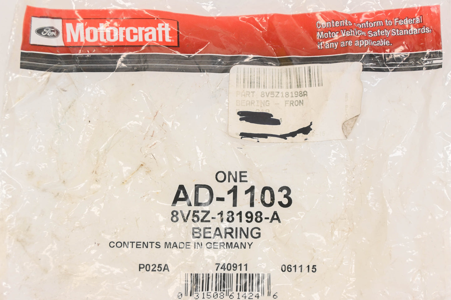 New OEM Motorcraft AD-1103, 8V5Z-18198-A Front Strut Bearing NOS