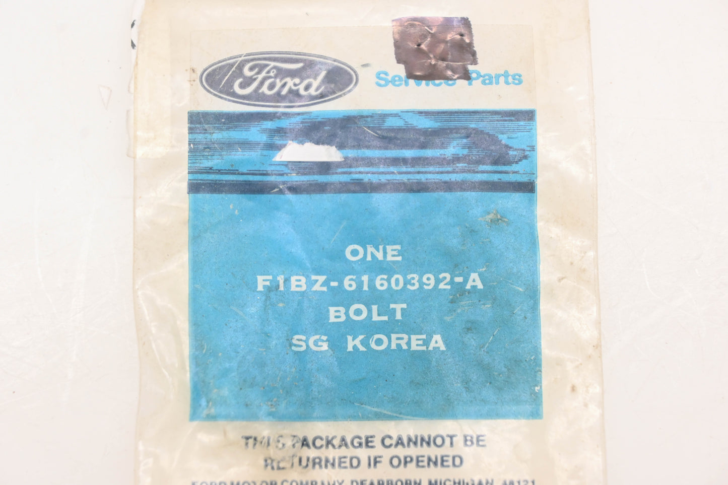 New OEM Ford F1BZ-6160392-A Bolt NOS