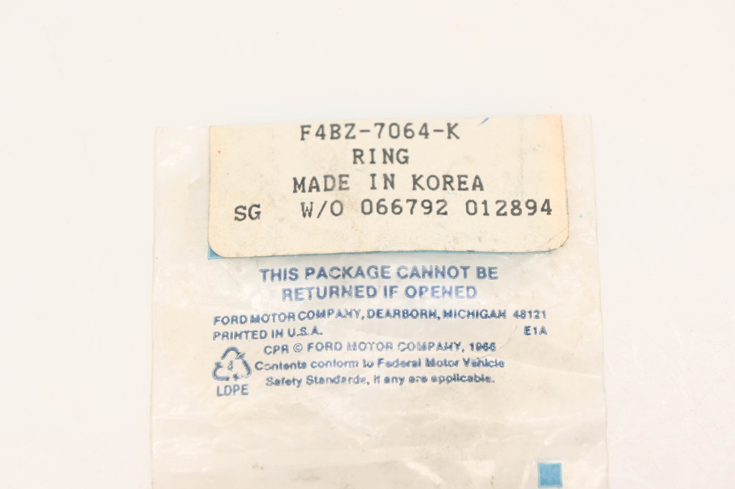 New OEM Ford F4BZ-7064-K Snap Ring NOS