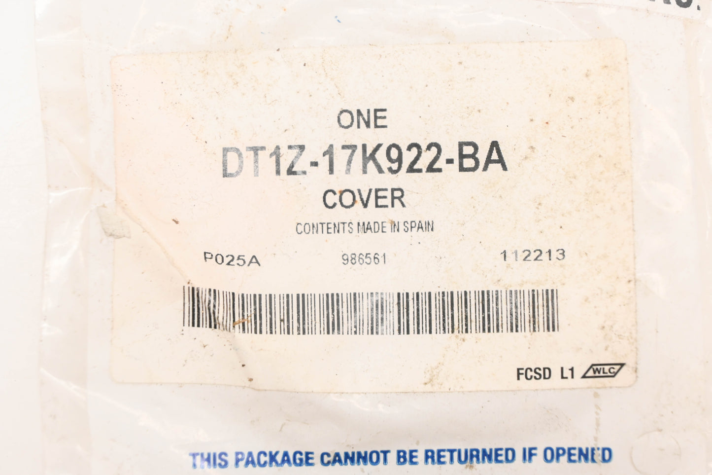 New OEM Ford DT1Z-17K922-BA Bumper Hole Cover NOS