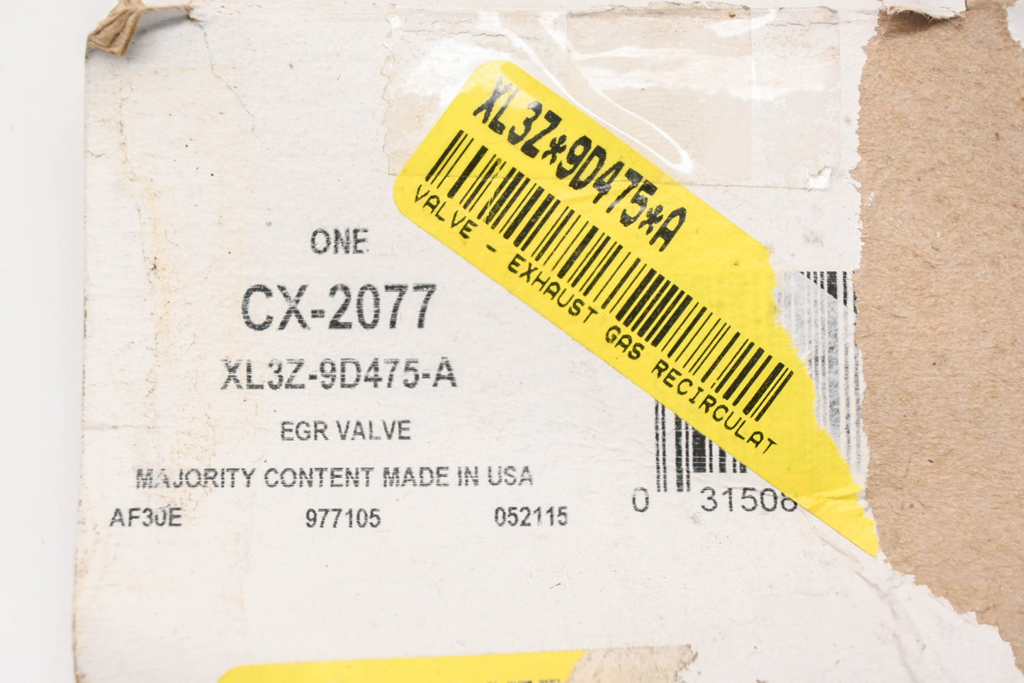 New OEM Motorcraft CX-2077, XL3Z-9D475-A, XL3E-9D475-D2B EGR Valve Assembly NOS
