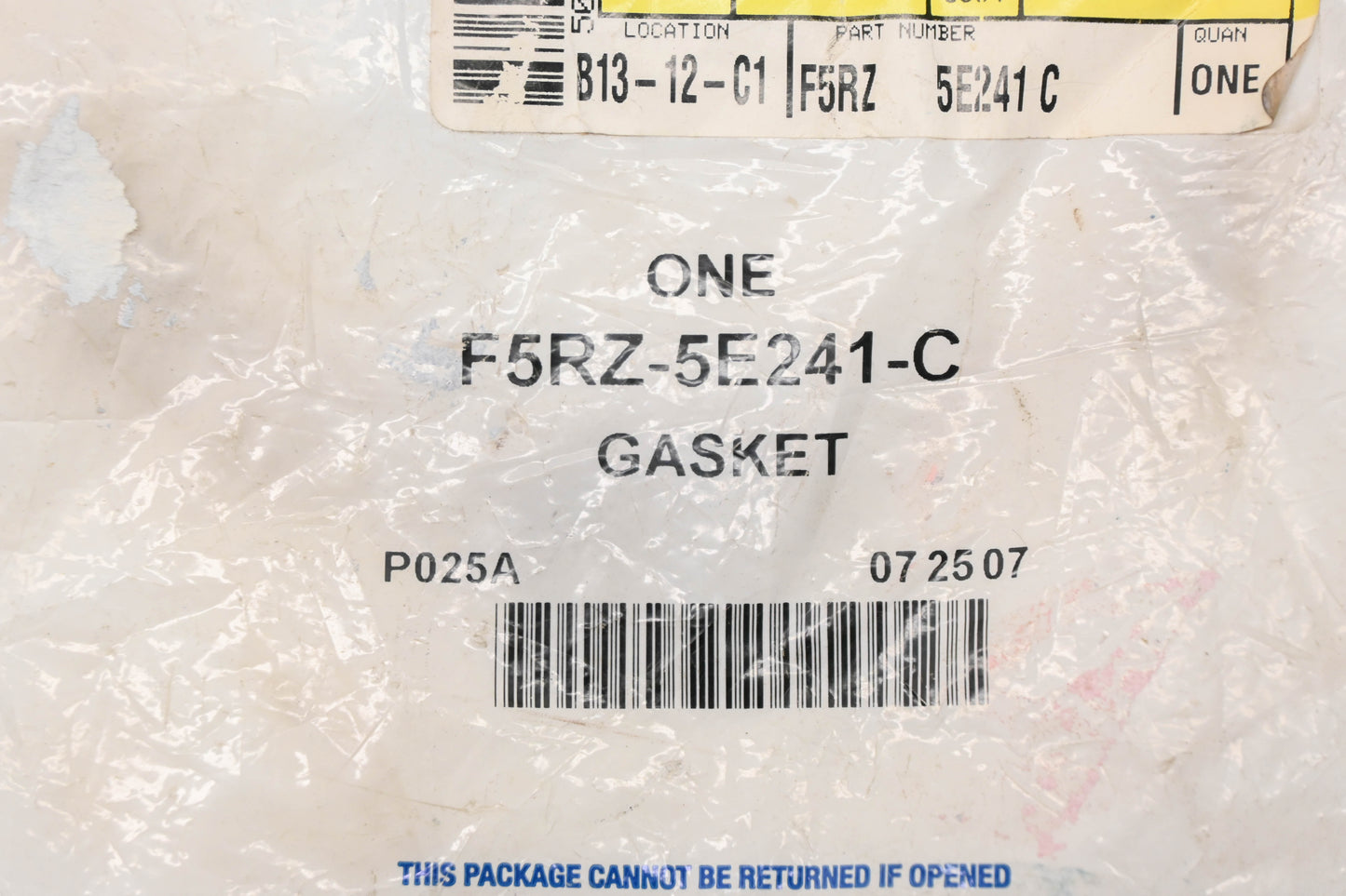 New OEM Ford F5RZ-5E241-C Catalytic Coverter Gasket NOS