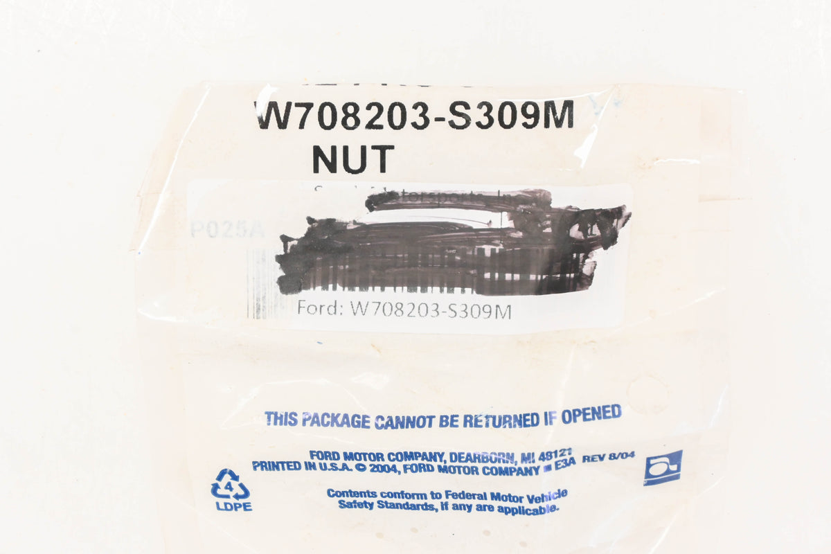 New OEM Ford W708203-S309M Retainer Nut NOS