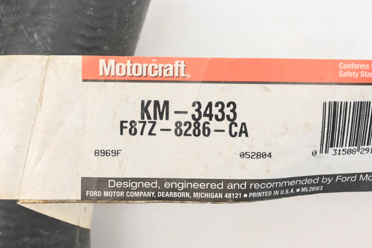 New OEM Motorcraft KM-3433, F87Z-8286-CA, KM3433 Radiator Coolant Hose NOS