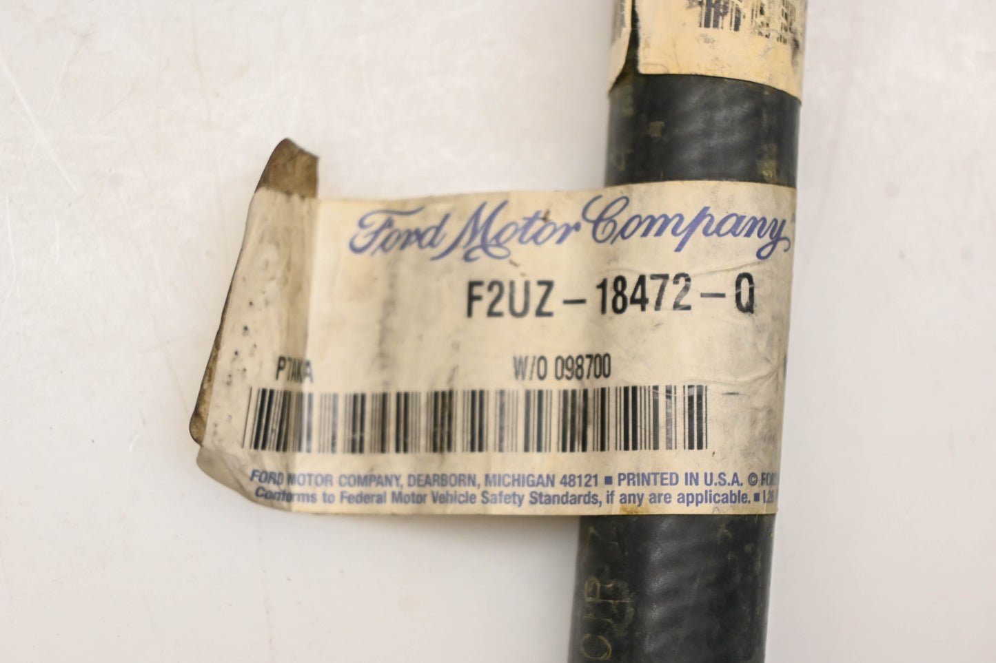 New OEM Ford F2UZ-18472-Q Heater Water Hose NOS