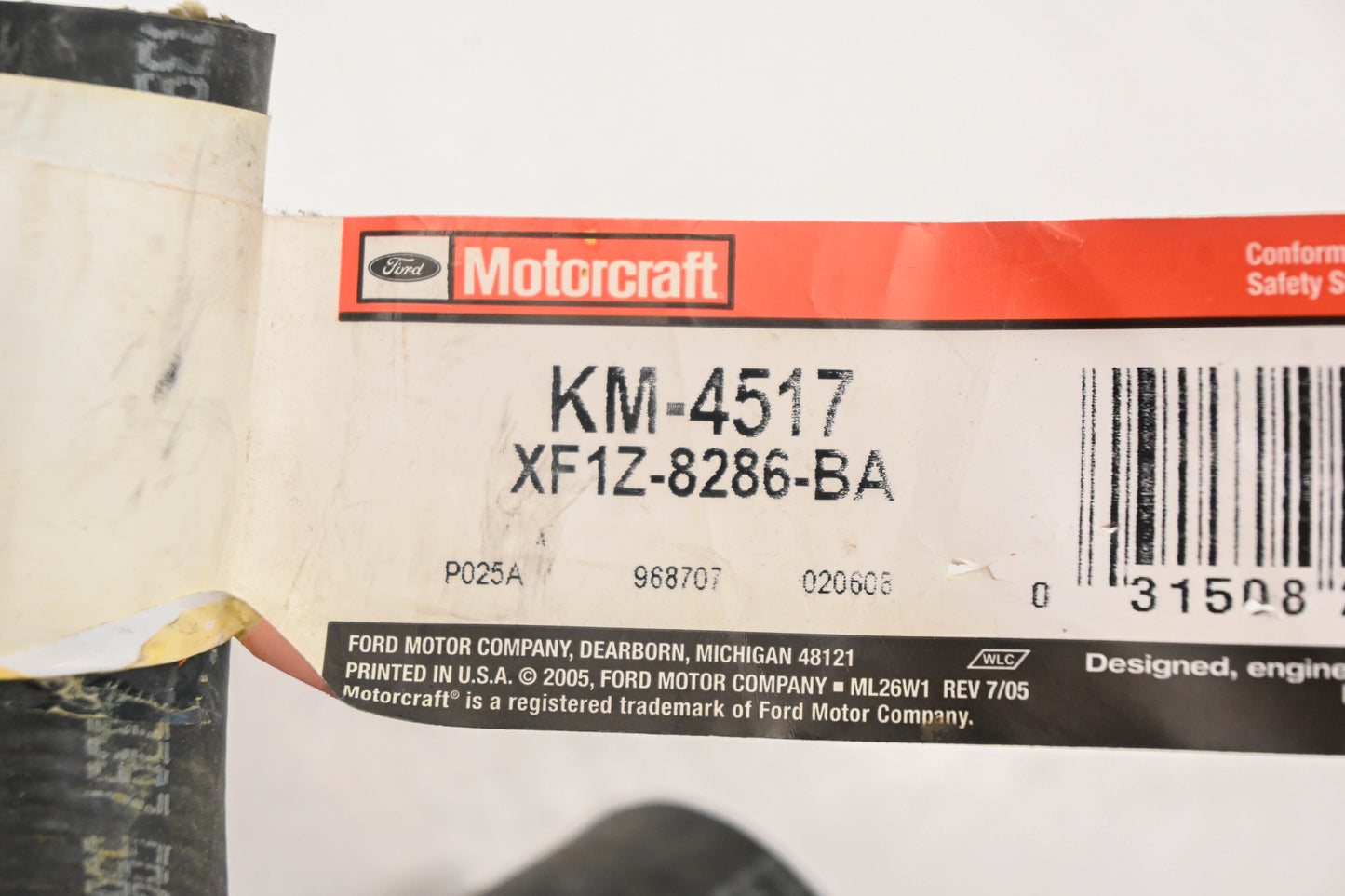 New OEM Motorcraft KM-4517, XF1Z-8286-BA, KM4517 Radiator Hose Assembly NOS