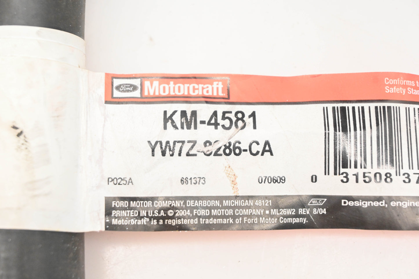 New OEM Motorcraft KM-4581, YW7Z-8286-CA, KM4581 Radiator Coolant Hose NOS