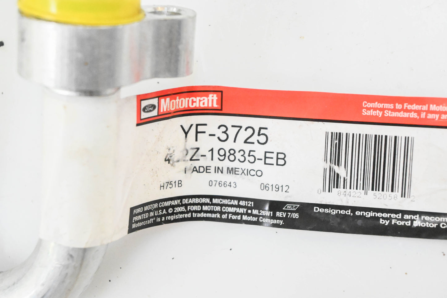 New OEM Motorcraft YF-3725, 4l2Z-19835-EB, YF3725 A/C Suction Hose Assembly NOS
