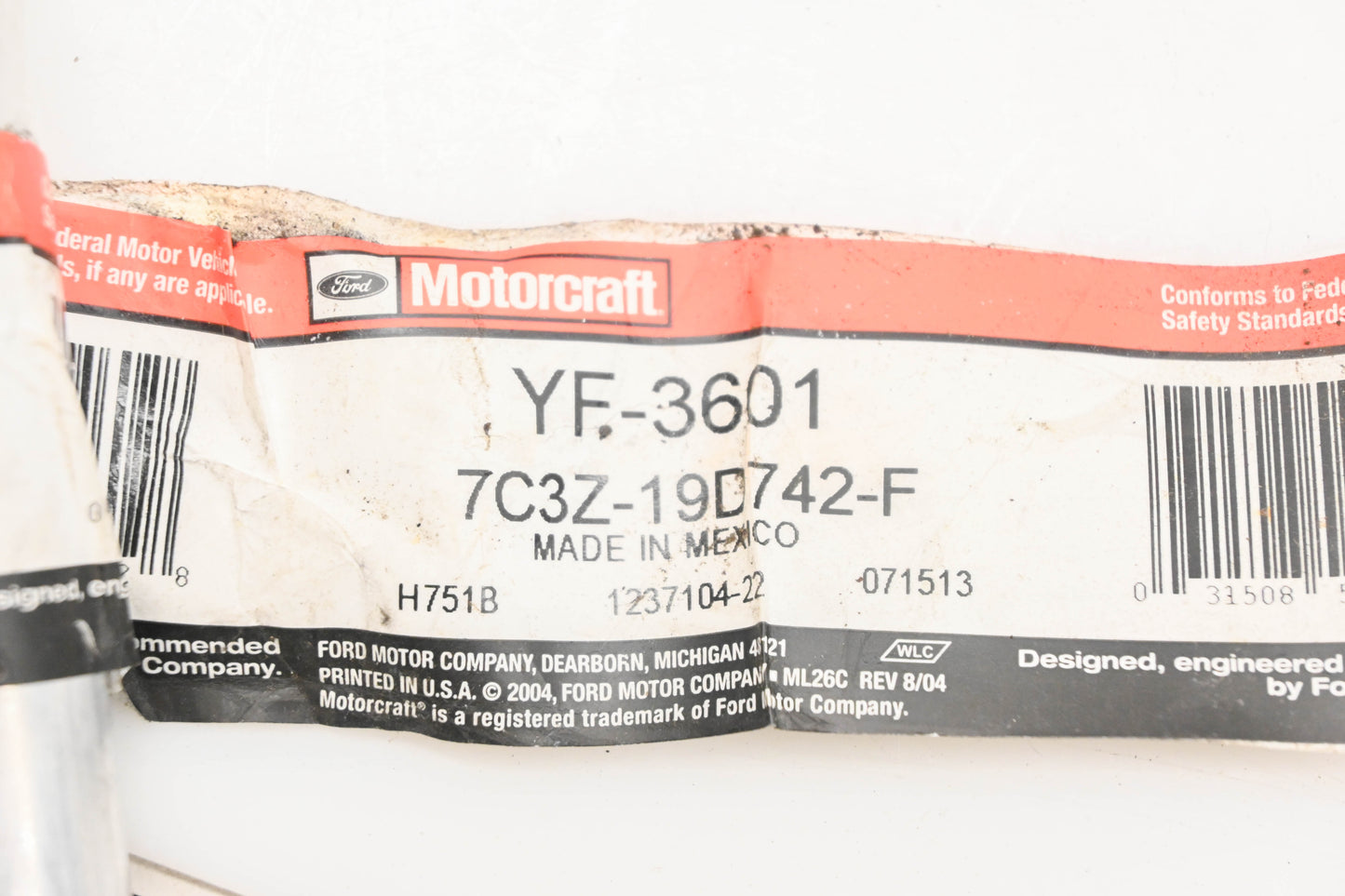 New OEM Motorcraft YF-3601, 7C3Z-19D742-F, YF3601 A/C Suction Hose Assembly NOS