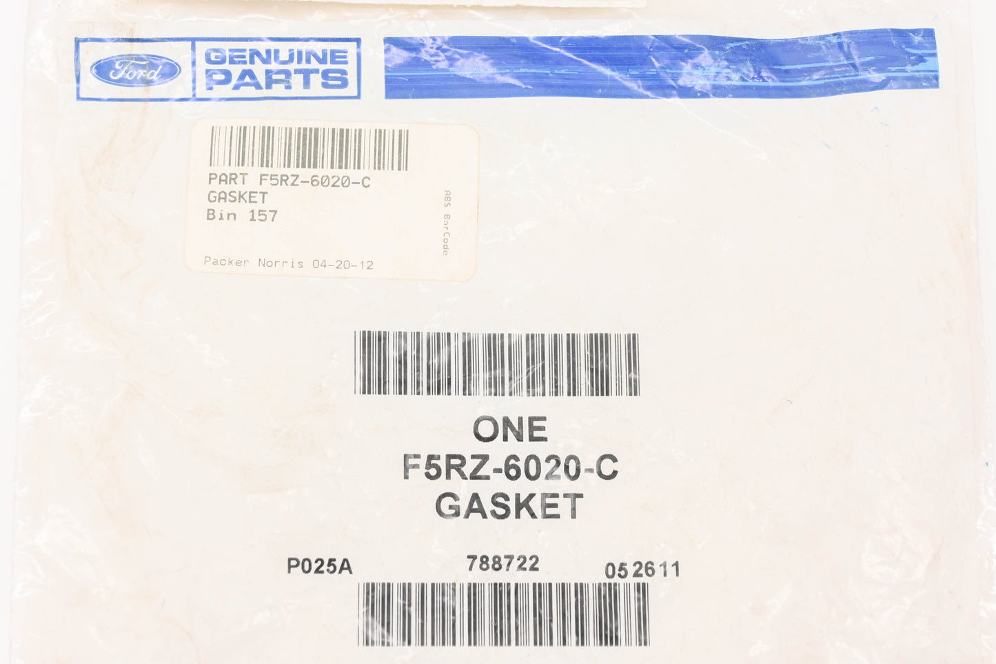 New OEM Ford F5RZ-6020-C Front Timing Cover Gasket NOS