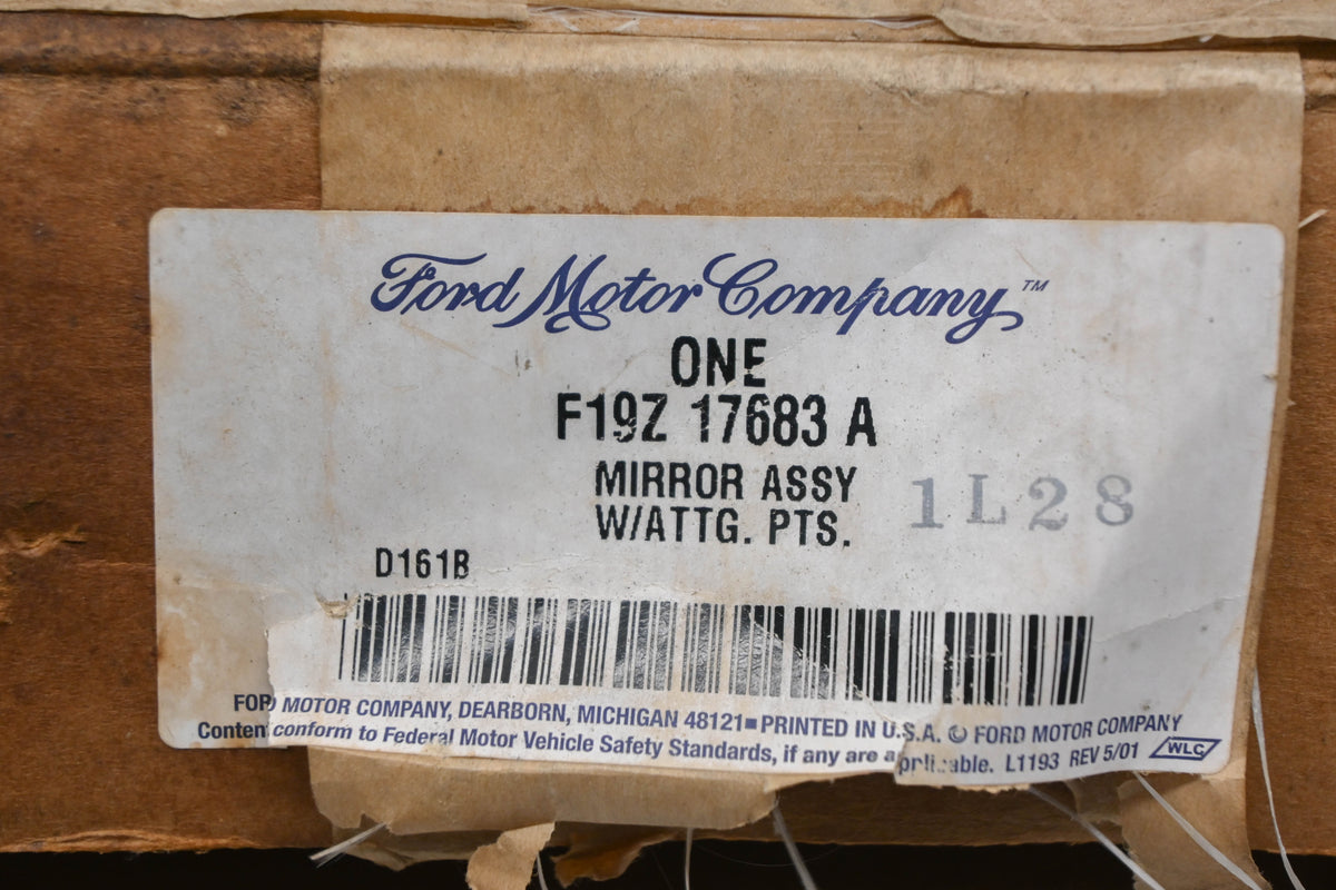 New OEM Ford F19Z-17683-A Black Side Mirror Assembly NOS