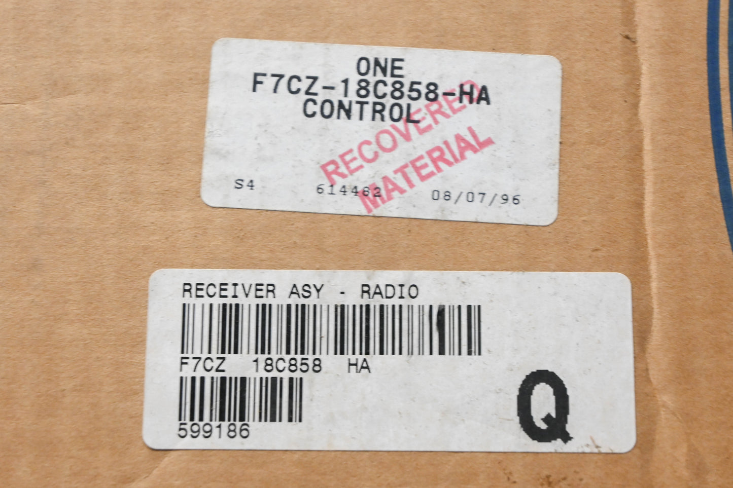 New OEM Ford F7CZ-18C858-HA AM/FM/Cassette Heater Control Panel NOS