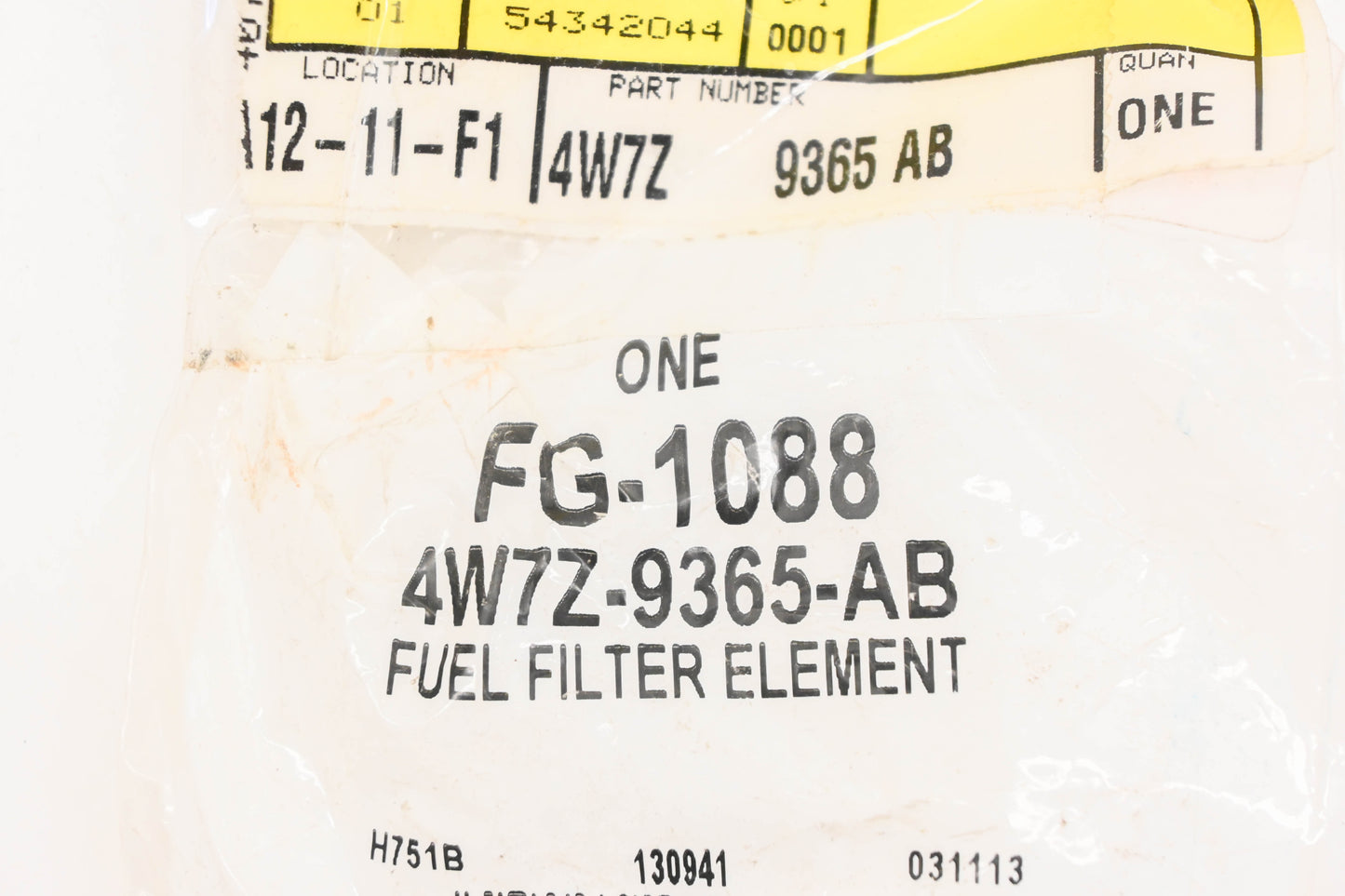 New OEM Motorcraft FG-1088, 4W72-9365-AB, FG1088 Fuel Filter Element Kit NOS