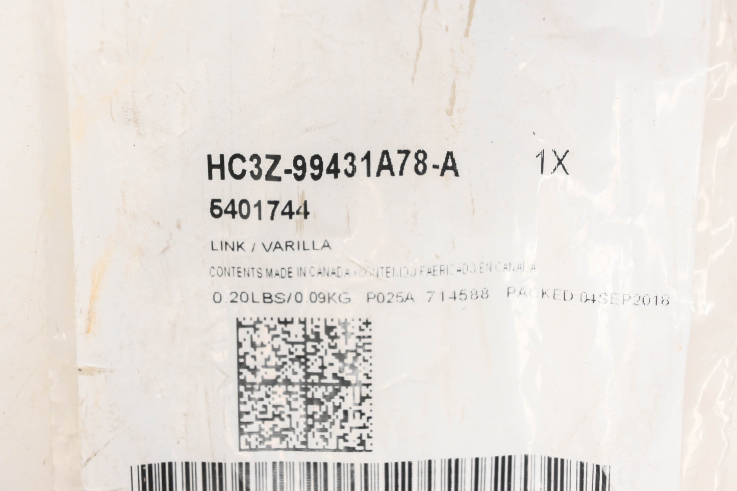 New OEM Ford HC3Z-99431A78-A, 5401744 Door Latch Link Rod NOS