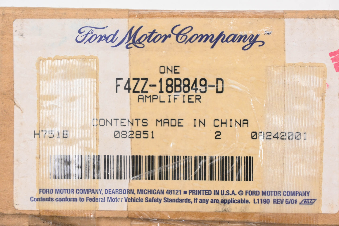 New OEM Ford F4ZZ-18B849-D Amplifier NOS