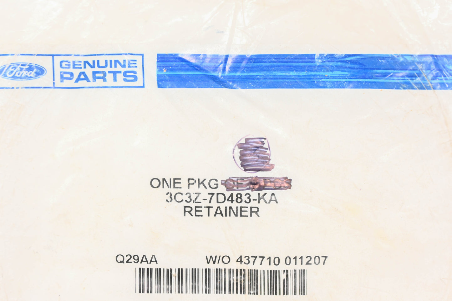 New OEM Ford 3C3Z-7D483-KA Retainer Ring NOS