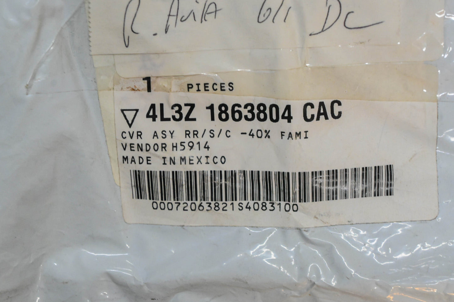 New OEM Ford 4L3Z-1863804-CAC Rear Seat Cover NOS