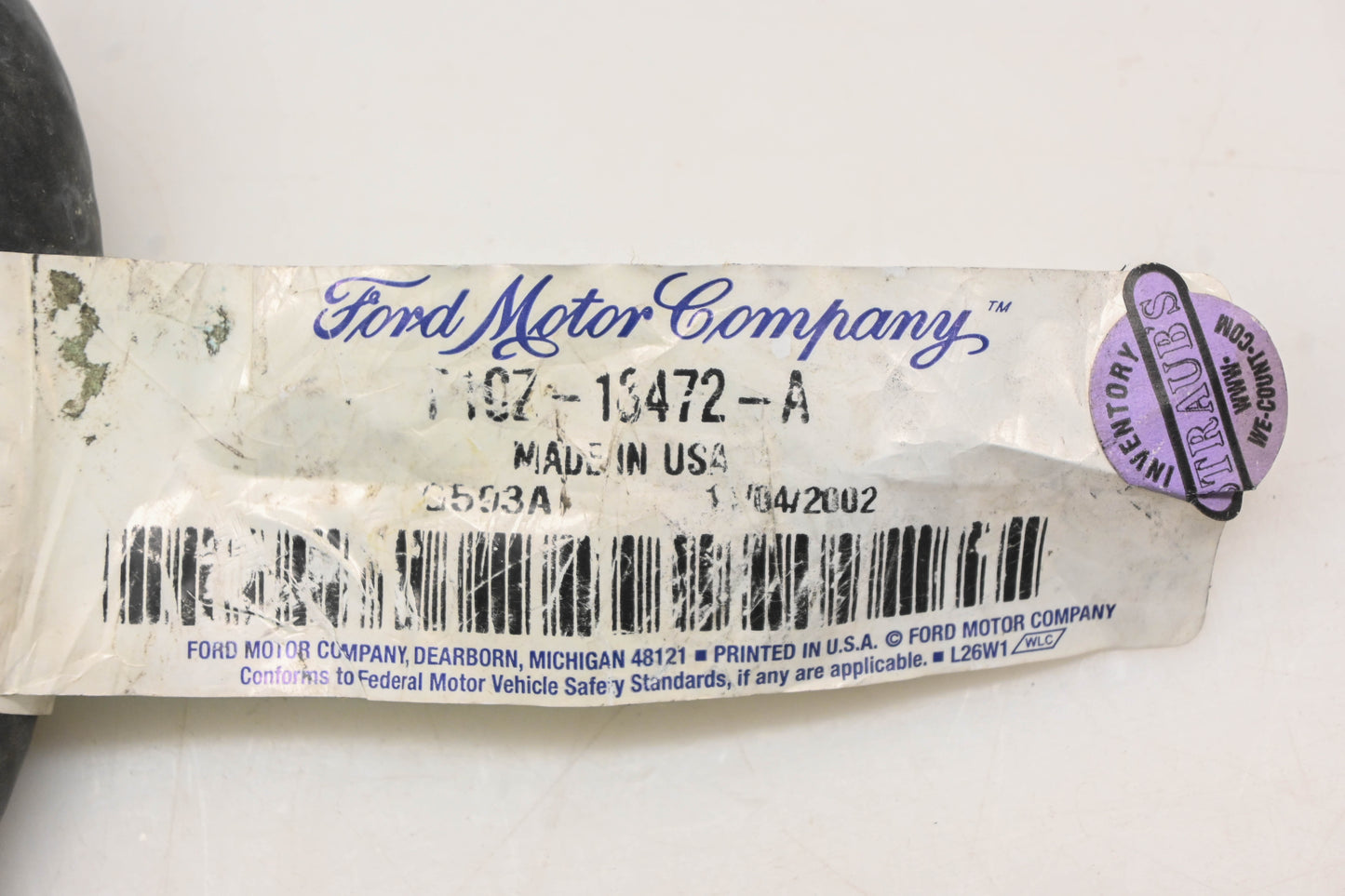 New OEM Ford F1OZ-18472-A Heater Hose NOS