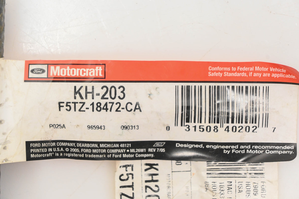 New OEM Motorcraft KH-203, F5TZ-18472-CA, KH203 Heater Hose NOS