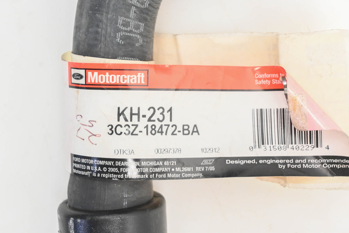 New OEM Motorcraft KH-231, 3C3Z-18472-BA, KH231 Heater Hose Assembly NOS