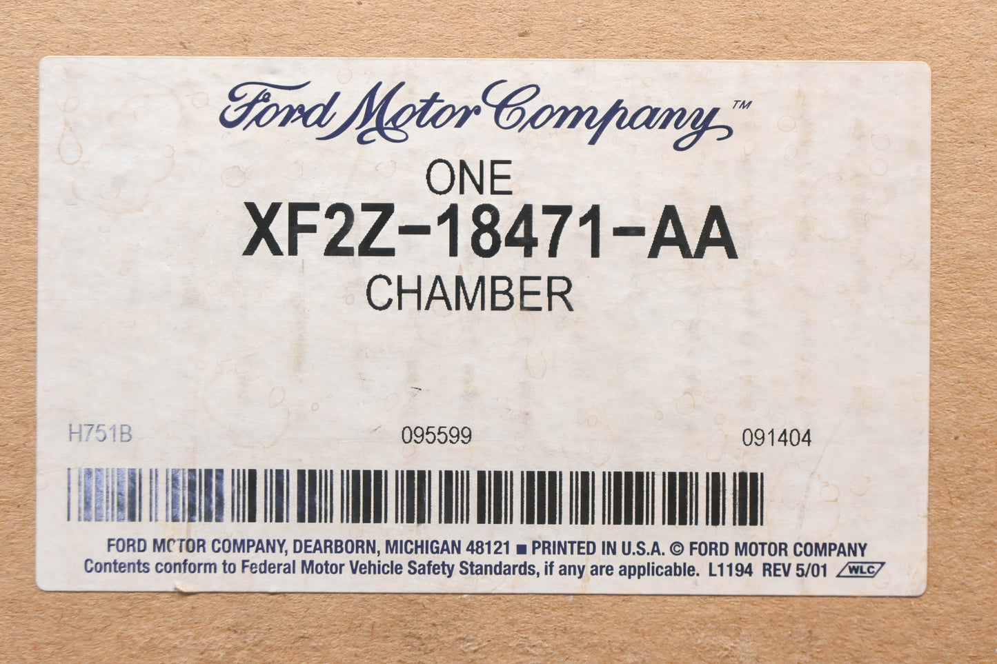 New OEM Ford XF2Z-18471-AA Air Duct Chamber NOS