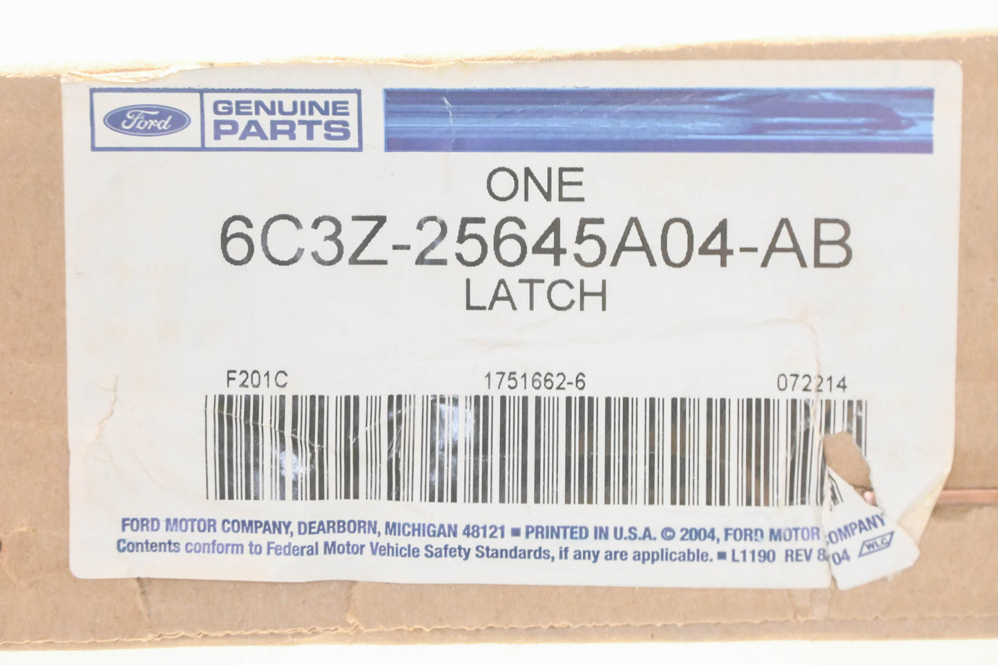 New OEM Ford 6C3Z-25645A04-AB Front Seat Back Latch Assembly NOS