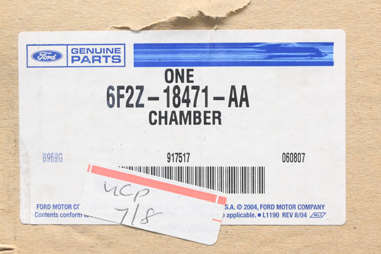 New OEM Ford 6F2Z-18471-AA Air Duct Chamber NOS