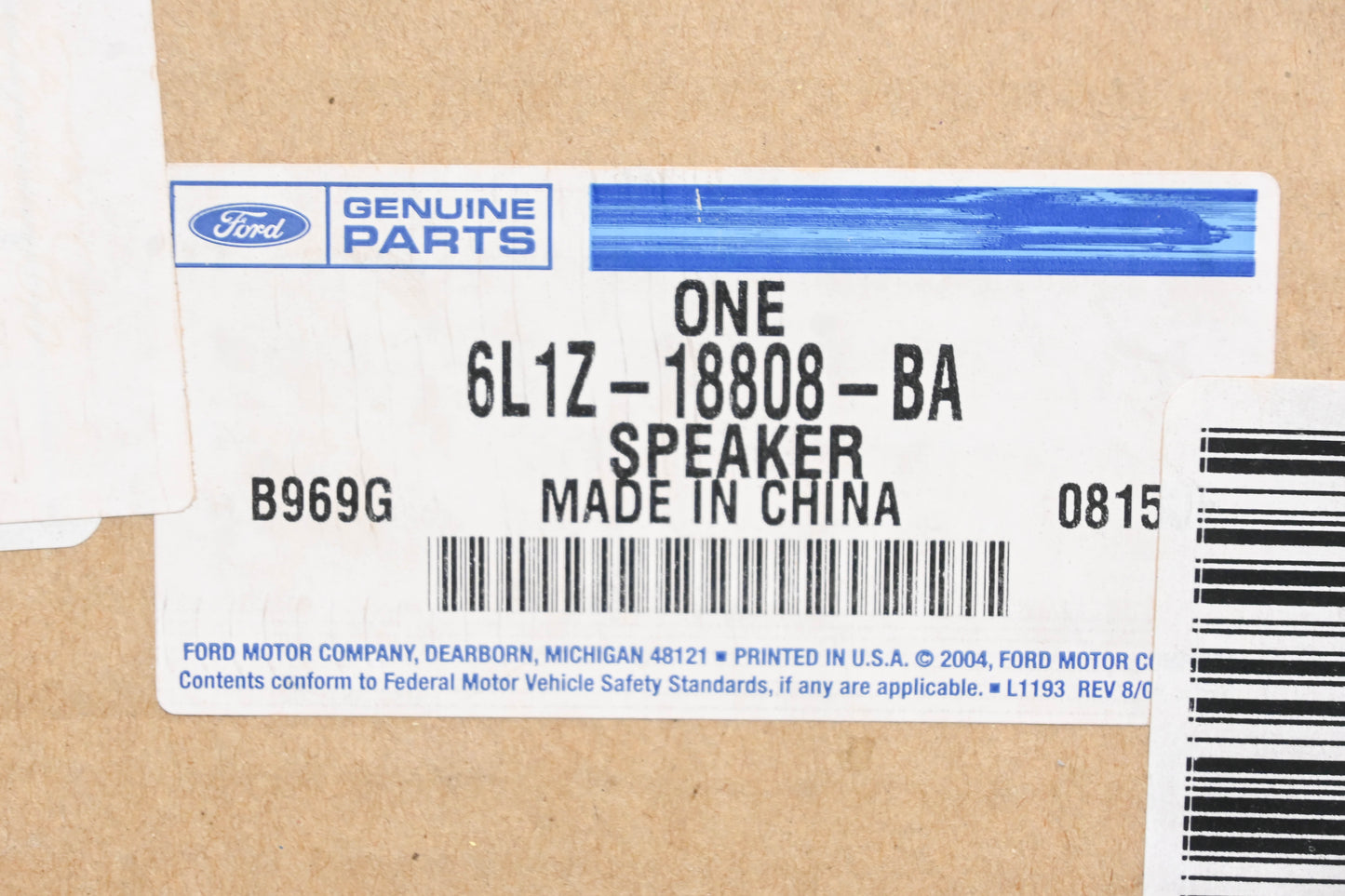 New OEM Ford 6L1Z-18808-BA, 6L1T-18808-BA Door Speaker 25w 4ohm NOS
