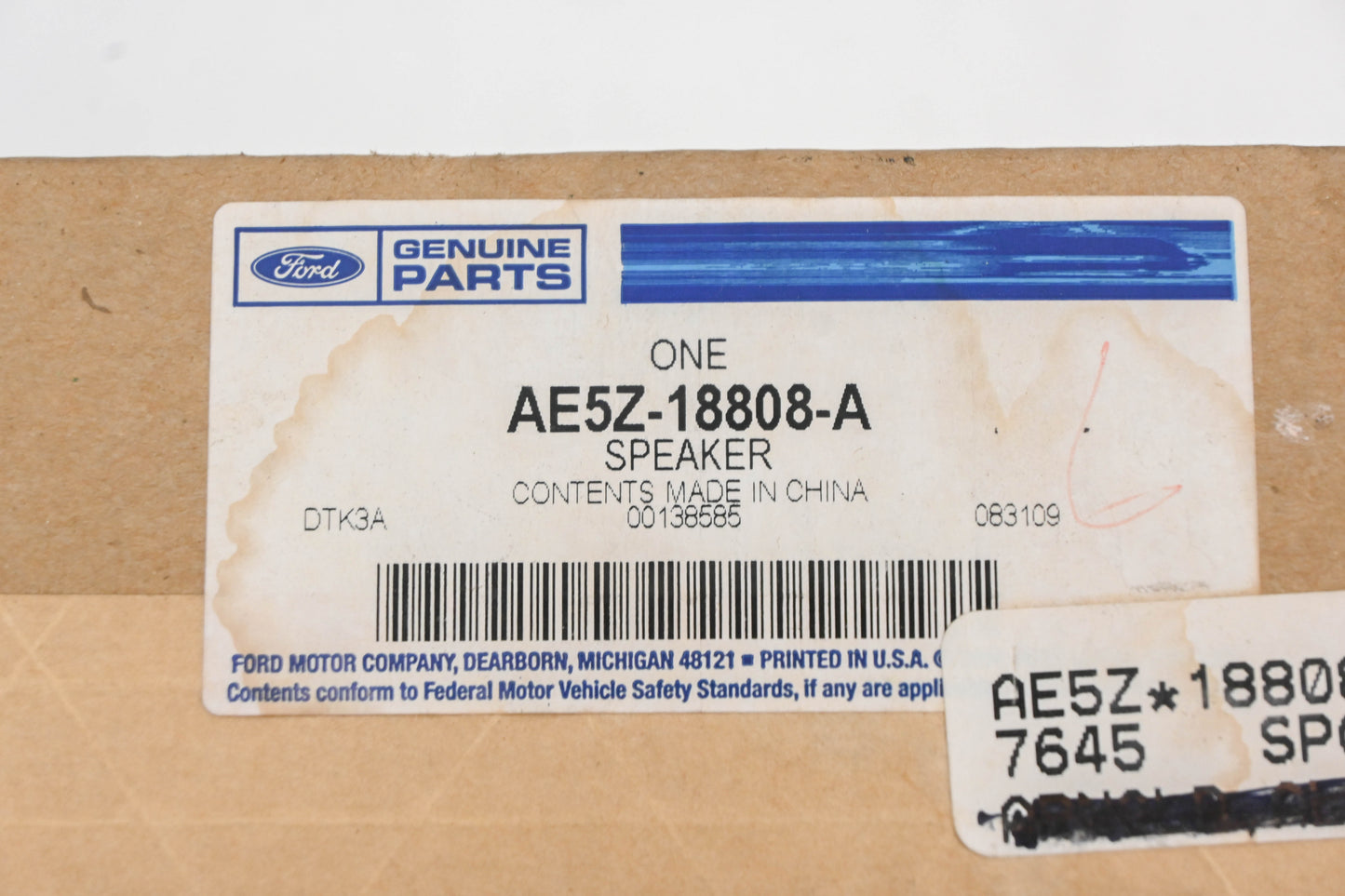 New OEM Ford AE5Z-18808-A, AE5T-18808-AA Front Door Speaker 50w 4ohm NOS