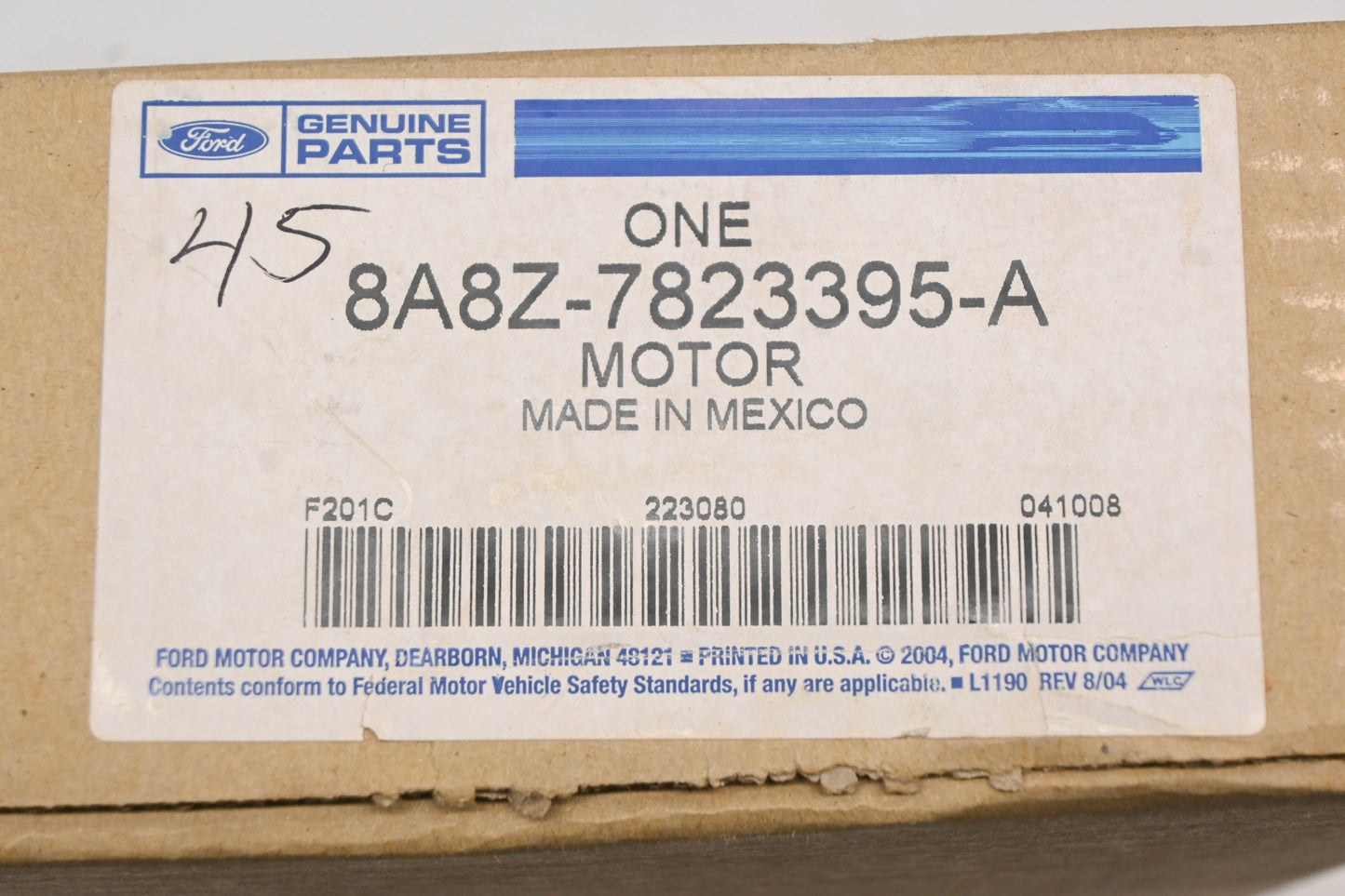 New OEM Ford 8A8Z-7823395-A, 8A83-7423201-AG Left Front Window Motor NOS