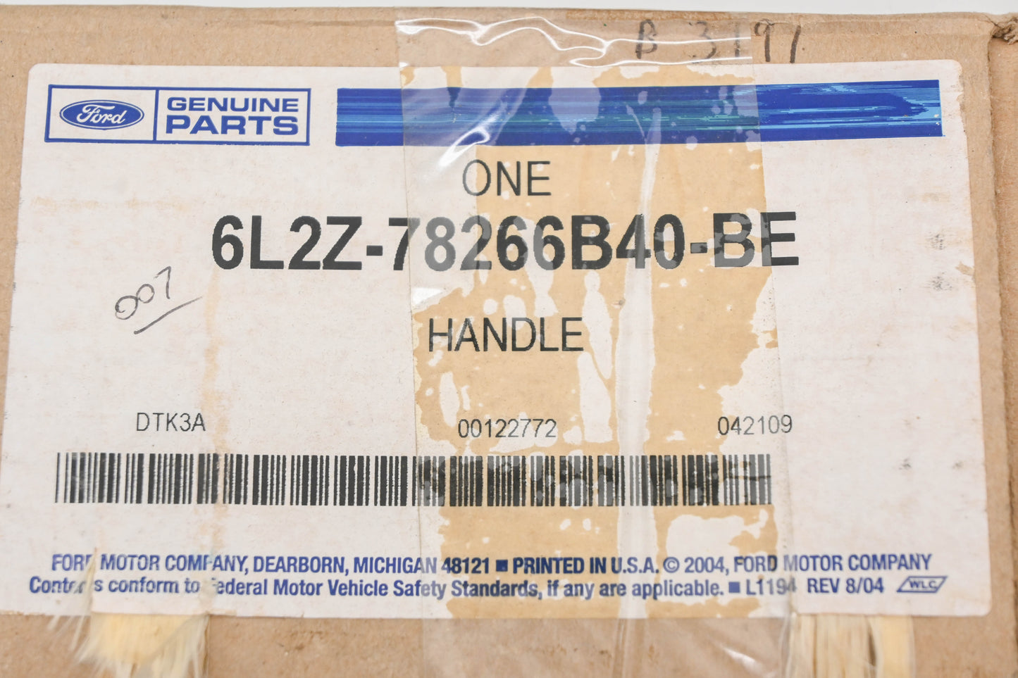 New OEM Ford 6L2Z-78266B40-BE Inside Door Handle NOS