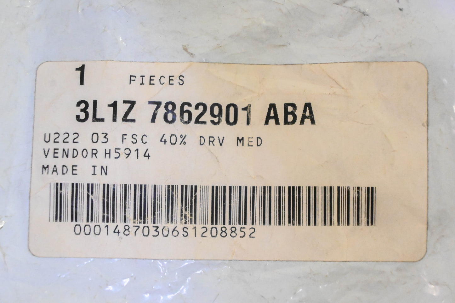 New OEM Ford 3L1Z-7862901-ABA Seat Cushion Cover NOS