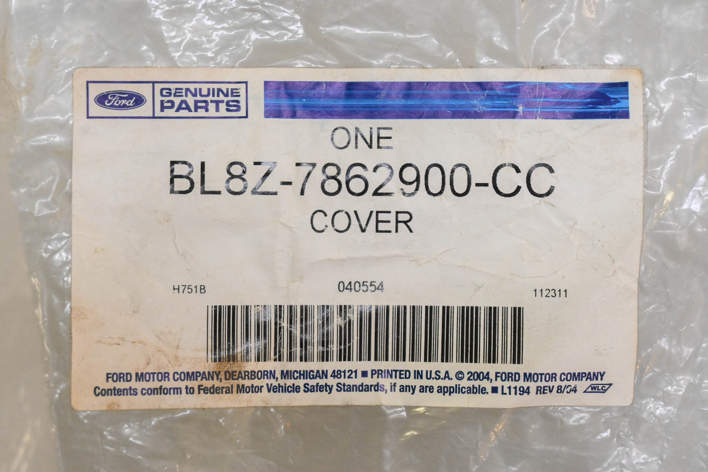 New OEM Ford BL8Z-7862900-CC Leather Seat Cushion Cover NOS